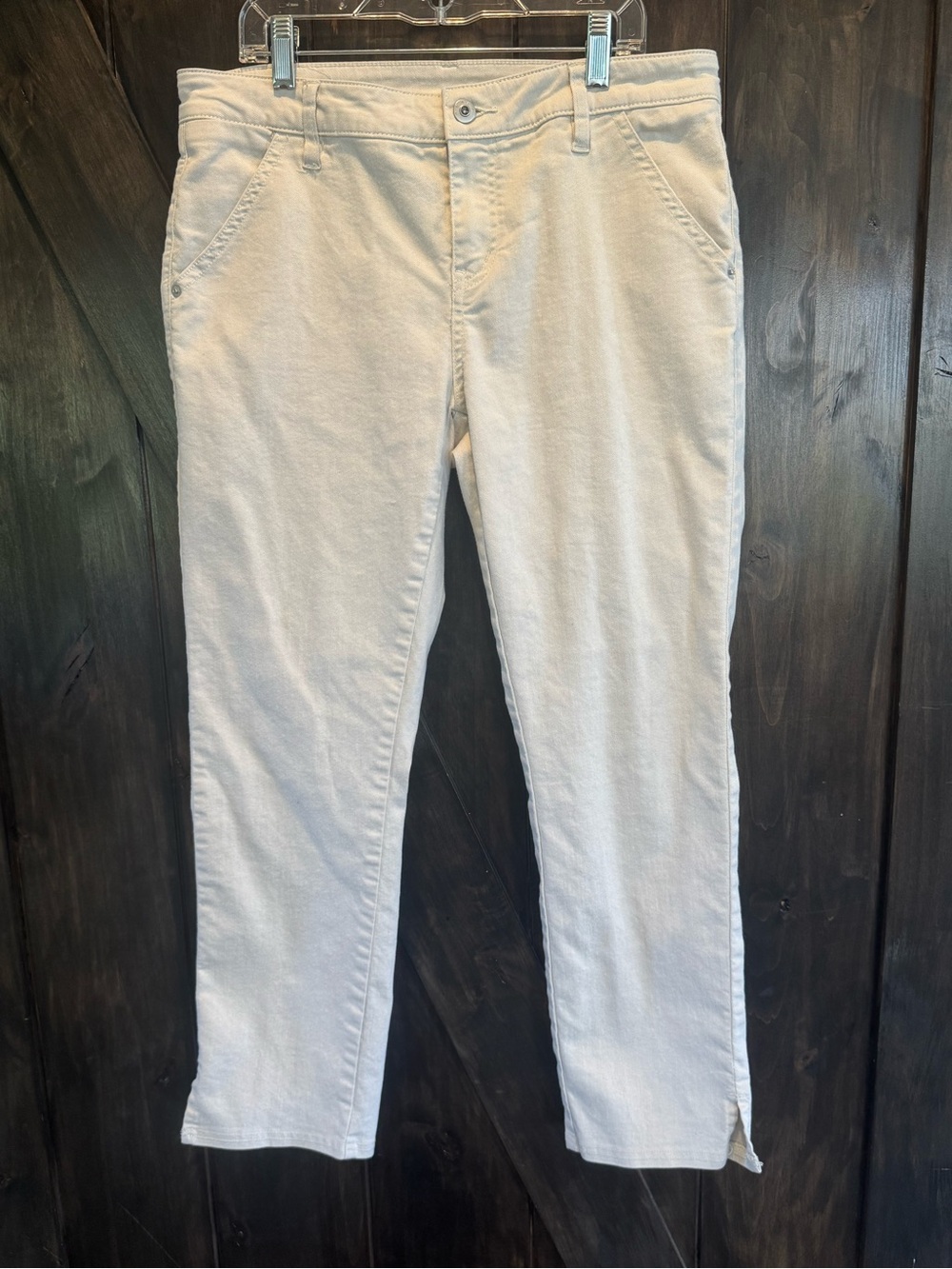 prAna Kayla Cream Crop Chino Pant.